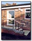 steps to extra wide door